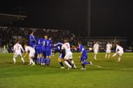 SERRAVALLE, SAN MARINO - MARCH 22: Wayne Rooney of England scores from a free kick during the FIFA 2014 World Cup Qualifier Group H match between San Marino and England